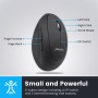 Perixx PERIMICE-819, Wireless ergon. vertical Mouse, small, Silent Click