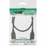 Câble InLine® USB 2.0, AM / AM, contacts noirs, plaqués or, 2m