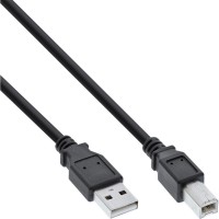 Câble InLine® USB 2.0 de type A mâle à B mâle noir 2m