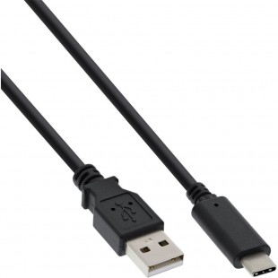 Câble USB 2.0 InLine®, type C mâle à mâle, noir, 0,3 m