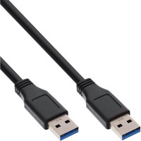 Câble InLine® USB 3.0 Type A mâle à A noir 0,5m