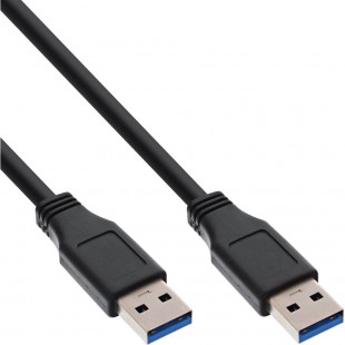 Câble InLine® USB 3.0 Type A mâle à A noir 2m