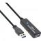 Câble répéteur actif InLine® USB 3.0 Câble de type A mâle à A femelle noir 10m