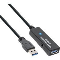 Câble répéteur actif InLine® USB 3.0 Câble de type A mâle à A femelle noir 15m