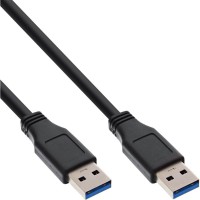 Câble InLine® USB 3.0 Type A mâle à A noir 0.3m