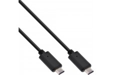 Câble InLine® USB 3.1, type C mâle / mâle, noir, 1 m
