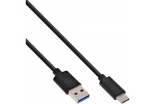 Câble InLine® USB 3.1, type C mâle à A mâle, noir, 0,5 m