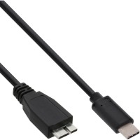 Câble USB 3.1 InLine®, type C mâle à Micro-B mâle, noir, 0,5 m