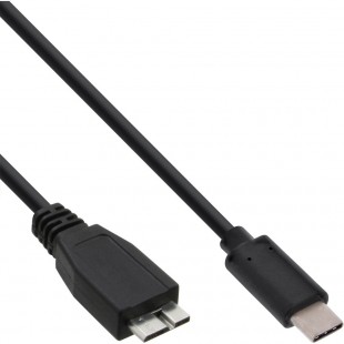 Câble USB 3.1 InLine®, type C mâle à Micro-B mâle, noir, 1 m