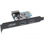 Contrôleur hôte 2 ports InLine® USB 3.0 PCIe incl. Support bas profil noir