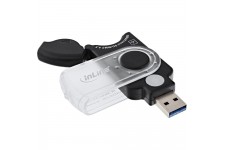 Lecteur de carte mobile InLine® USB 3.0 pour SD, SDHC, SDXC, microSD