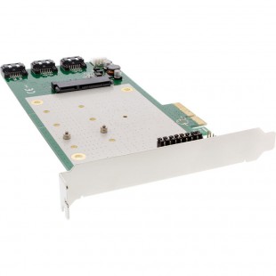 Contrôleur RAID InLine® 2x M.2 NGFF 4x SATA 6Gb / s RAID 0/1/10 / JBOD PCI-E