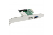 Logement de carte adaptateur InLine® PCI-E externe vers 2x emplacement PCI