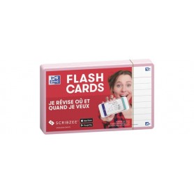 Oxford Fiches "Flash 2.0", 75x125 mm, lign, rose
