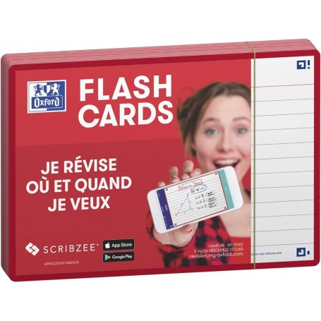 Oxford Fiches "Flash 2.0", 105 x 148 mm, rouge