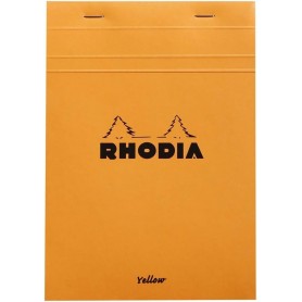 RHODIA Bloc agraf No. 16 Yellow, format A5, quadrill