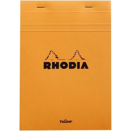 RHODIA Bloc agraf No. 16 Yellow, format A5, quadrill