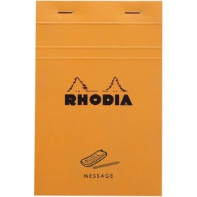 RHODIA Bloc No.140 "MESSAGE", 110 x 170 mm, orange