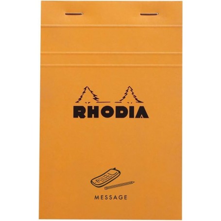 RHODIA Bloc No.140 "MESSAGE", 110 x 170 mm, orange
