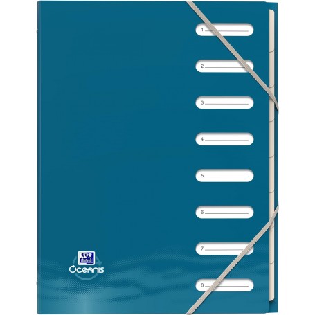 Oxford Trieur "Oceanis", A4, 8 onglets, PP recycl