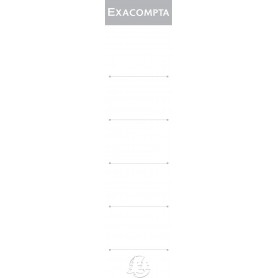 EXACOMPTA Etiquette de dos de classeur, 28 x 185 mm, blanc
