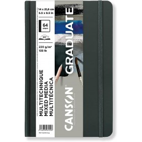 CANSON Carnet croquis GRADUATE Mixed Media, noir