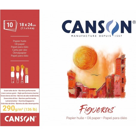 CANSON Bloc papier dessin "Figueras", 180 x 240 mm, 290 g/m2