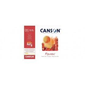 CANSON Bloc papier dessin "Figueras", 400 x 500 mm, 290 g/m2