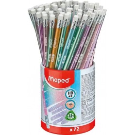 Maped Crayon graphite bois HB BLACK\'PEPS GLITTER, avec gomme