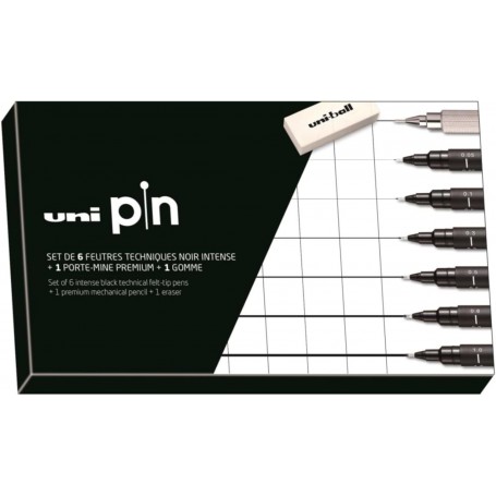uni-ball Set d\'instruments d\'criture pin, coffret de 8