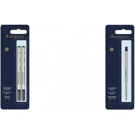 WATERMAN Recharge pour stylo roller, blister de 2, noir
