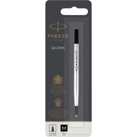 PARKER Recharge pour rollerball QUINK, 0,7 mm, blister, noir