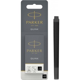 PARKER Cartouche d\'encre longue QUINK, en blister, noir