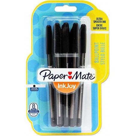 Paper:Mate Stylo bille InkJoy 100, blister de 8, noir