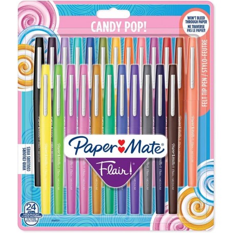 Paper:Mate Stylos feutre Flair "Candy Pop", tui de 24