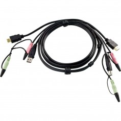 Jeu de câbles KVM, ATEN USB + HDMI + Audio, 2L-7D02UH, longueur de 1,8m