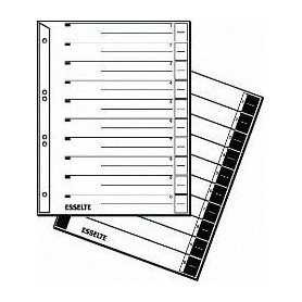 Esselte Intercalaires carton, A4 extra large, chamois