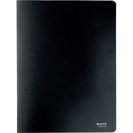 LEITZ Chemise lamelle Recycle, A4, carton, noir