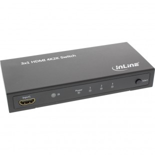 InLine® HDMI Switch Signal 3 IN à 1 OUT 4K2K 3D HD Audio