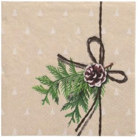 PAPSTAR Serviette motif de Nol "Simply Natural"