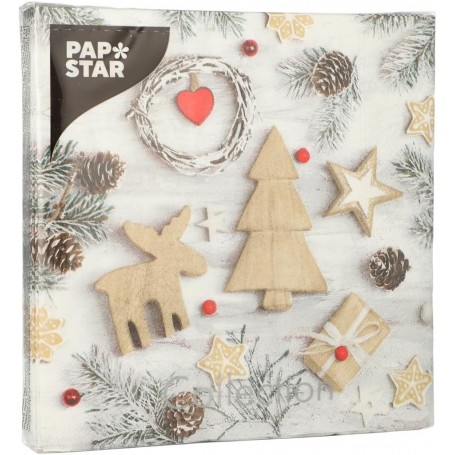 PAPSTAR Serviette motif de Nol "Winter Potpourri"
