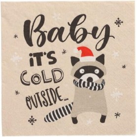 PAPSTAR Serviette motif de Nol "It\'s cold outside"