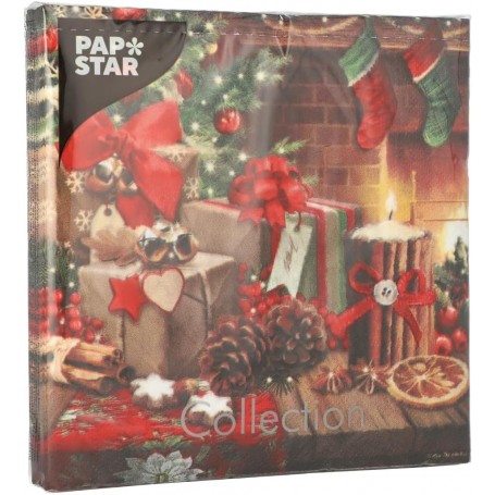 PAPSTAR Serviette motif de Nol "Cozy Christmas"