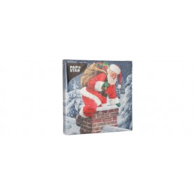 PAPSTAR Serviette motif de Nol "Down the Chimney"