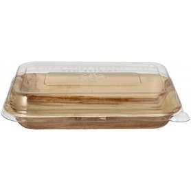 STARPAK Bol en feuille de palmier avec couvercle, 400 ml