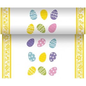 PAPSTAR Chemin de table pour Pques "Coloured Eggs"