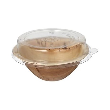 STARPAK Bol en feuille de palmier avec couvercle, 300 ml