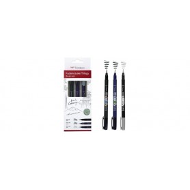Tombow Crayon de calligraphie Fudenosuke Trilogy, set de 3