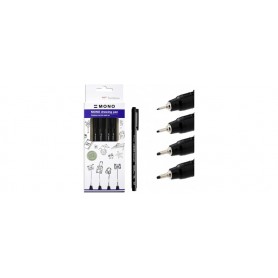 Tombow Feutre fin MONO drawing pen "Bold Set", set de 4