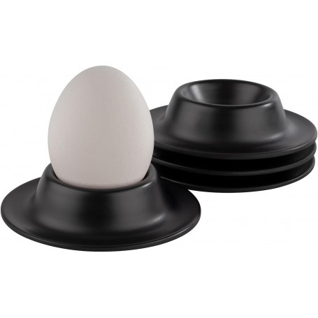 APS Coquetier, en mlamine, set de 4, noir